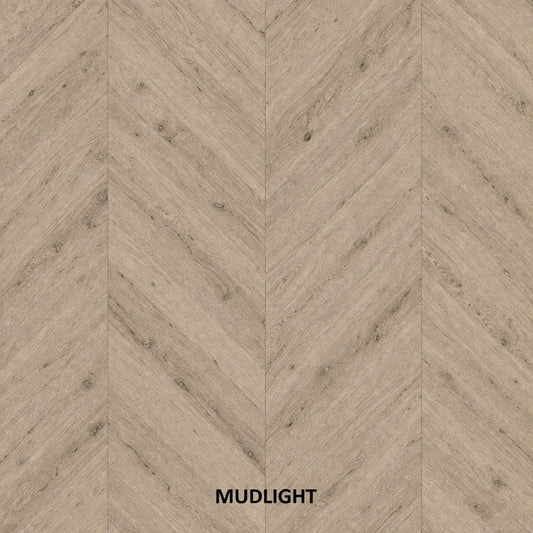 Parchet stratificat stejar, Chevron 12x100x600 mm, Clasa Rustic, MUDLIGHT