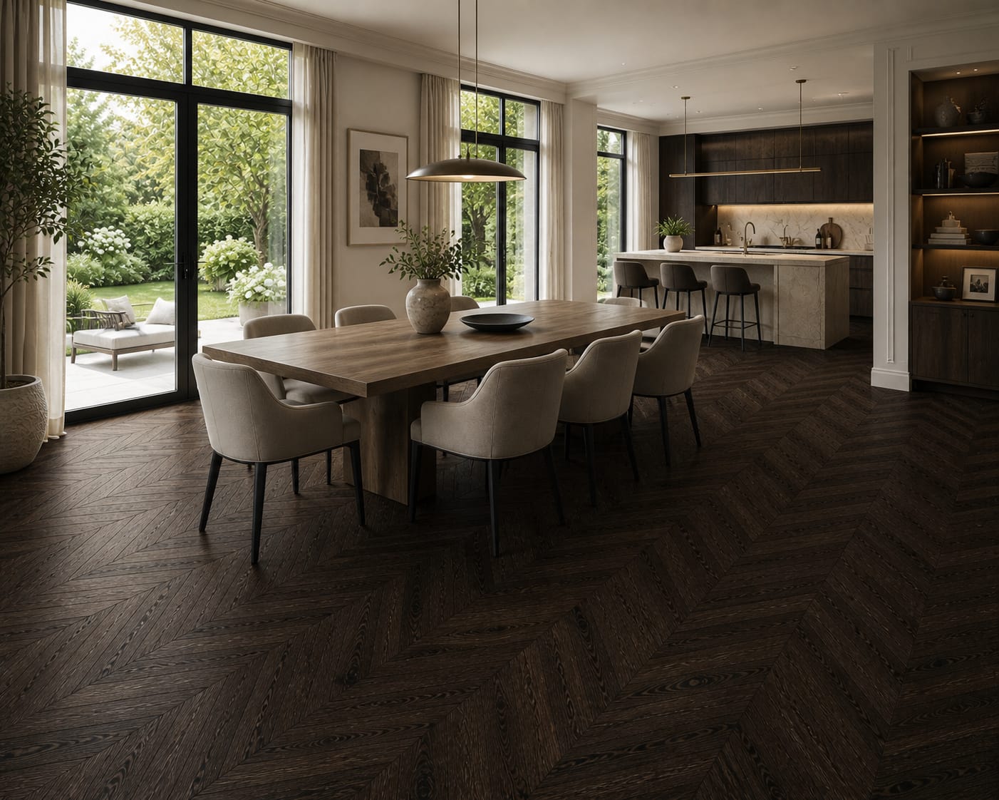 Parchet stratificat stejar, Chevron 12x100x600 mm, Clasa Rustic, RAVEN