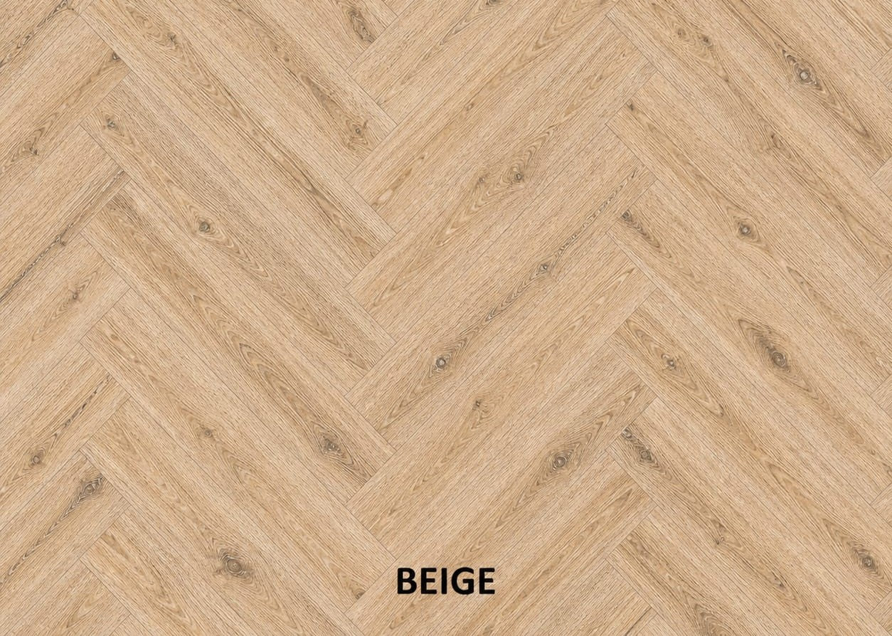 Parchet stratificat stejar, Herringbone 13x100x500 mm, Clasa Rustic, BEIGE