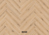 Parchet stratificat stejar, Herringbone 13x100x500 mm, Clasa Rustic, BEIGE