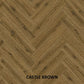 Parchet stratificat stejar, Herringbone 11x150x665 mm, Clasa Rustic, CASTLE BROWN