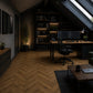 Parchet stratificat stejar, Herringbone 11x150x665 mm, Clasa Rustic, CASTLE BROWN
