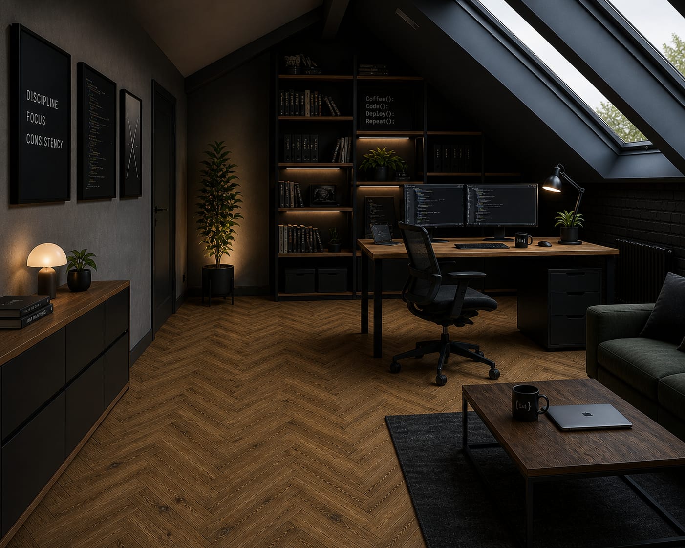 Parchet stratificat stejar, Herringbone 11x150x665 mm, Clasa Rustic, CASTLE BROWN