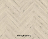 Parchet stratificat stejar, Herringbone 13x150x665 mm, Clasa Rustic, COTTON WHITE