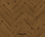 Parchet stratificat stejar, Herringbone 11x150x665 mm, Clasa Rustic, DARK OAK
