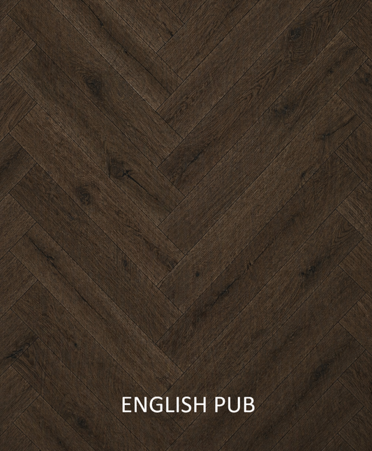 Parchet stratificat stejar, Herringbone 11x100x500 mm, Clasa Rustic, ENGLISH PUB