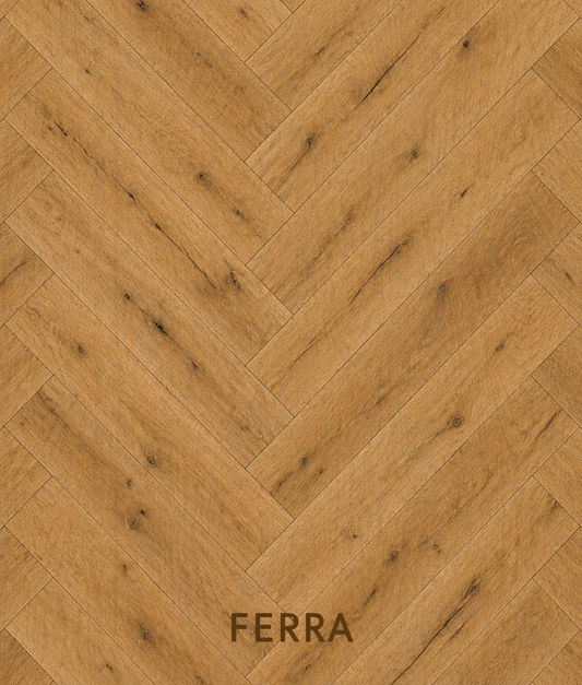 Parchet stratificat stejar, Herringbone 11x100x500 mm, Clasa Rustic, FERRA