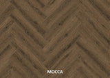 Parchet stratificat stejar, Herringbone 13x150x665 mm, Clasa Rustic, MOCCA