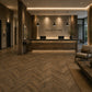 Parchet stratificat stejar, Herringbone 13x150x665 mm, Clasa Rustic, MOCCA