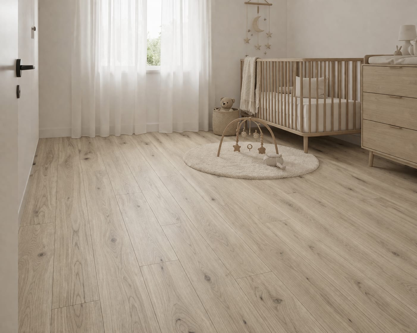 Parchet stratificat stejar, Maxi Profi 13x150x1330 mm, Clasa Rustic, COTTON WHITE