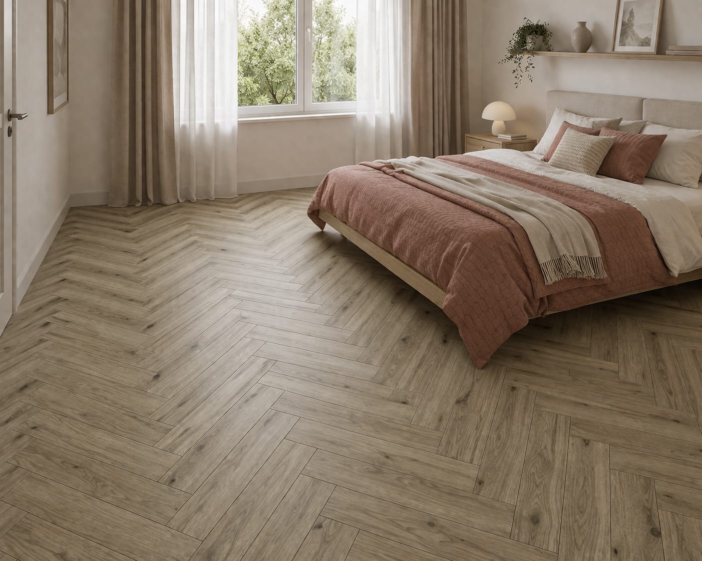 Parchet stratificat stejar, Herringbone 11x100x500 mm, Clasa Rustic, ASH GREY