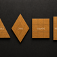 Panou decorativ 2D TRIANGLE, CARO, SQUARE, RECTANGLE - Stejar