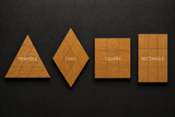 Panou decorativ 2D TRIANGLE, CARO, SQUARE, RECTANGLE - Stejar