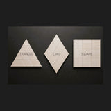 Panou decorativ 2D TRIANGLE, CARO, SQUARE,  Frasin