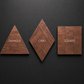 Panou decorativ 2D TRIANGLE, CARO, SQUARE, Nuc American