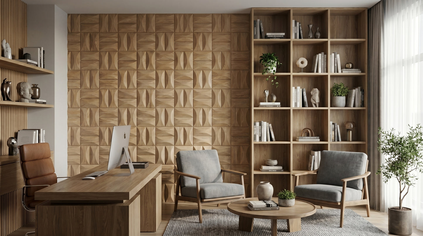 Panou decorativ 3D LUNA, Stejar