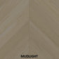Parchet stratificat stejar, Chevron 12x100x600 mm, Clasa Select, MUDLIGHT
