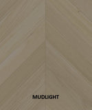 Parchet stratificat stejar, Chevron 13x150x500 mm, Clasa Select, MUDLIGHT