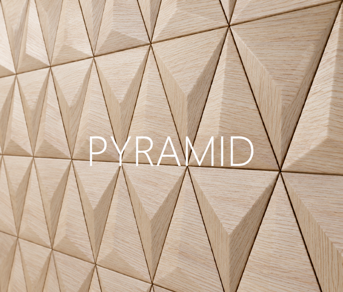 Panou decorativ 3D PYRAMID - FORM AT WOOD