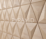 Panou decorativ 3D PYRAMID - FORM AT WOOD