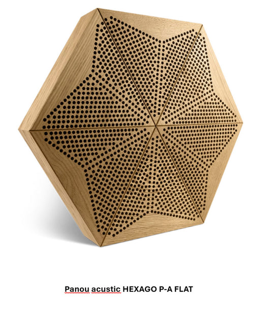 Panou acustic HEXAGO P-A FLAT – FORM AT WOOD