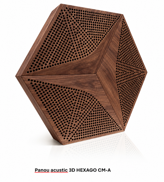 Panou acustic HEXAGO 3D CM-A – FORM AT WOOD