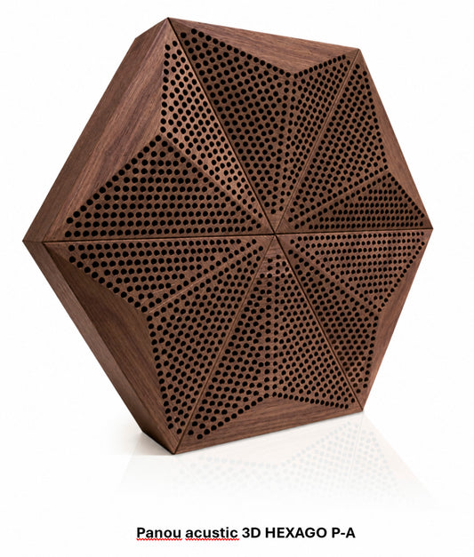 Panou acustic HEXAGO 3D P-A – FORM AT WOOD