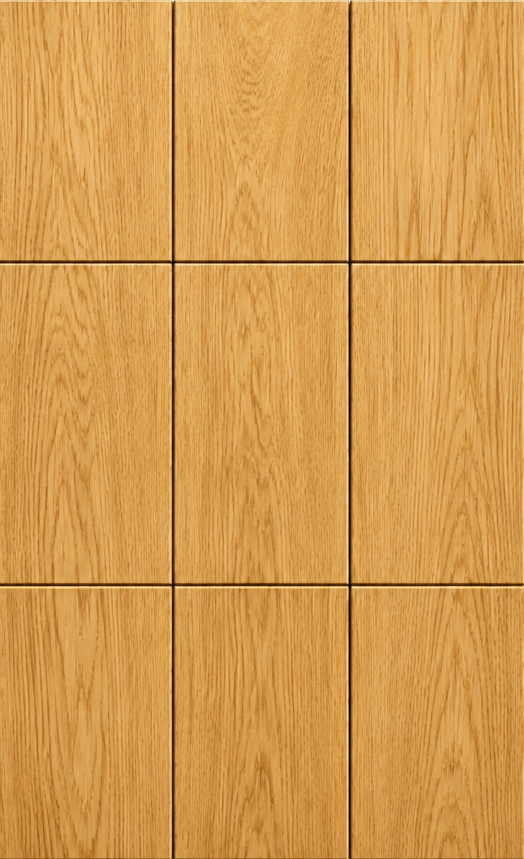 Panou decorativ 2D TRIANGLE, CARO, SQUARE, RECTANGLE - Stejar