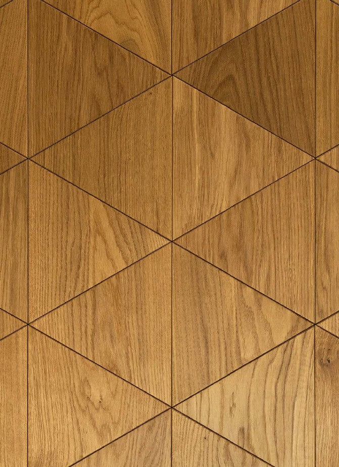 Panou decorativ 2D TRIANGLE, CARO, SQUARE, Stejar